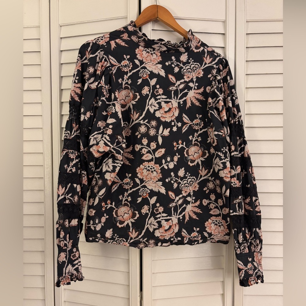 Anthropologie Love the Label Cotton Lace Button Down - Picture 7 of 9
